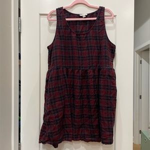 American Eagle Maroon Plaid Dress